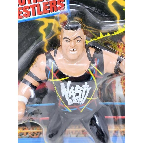 WCW The Nasty Boys Tag Team Wrestlers 1994 Jerry Sags & Brain Knobs Unopened - Picture 15 of 16